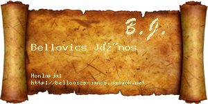 Bellovics János névjegykártya