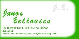 janos bellovics business card