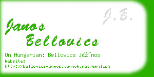 janos bellovics business card